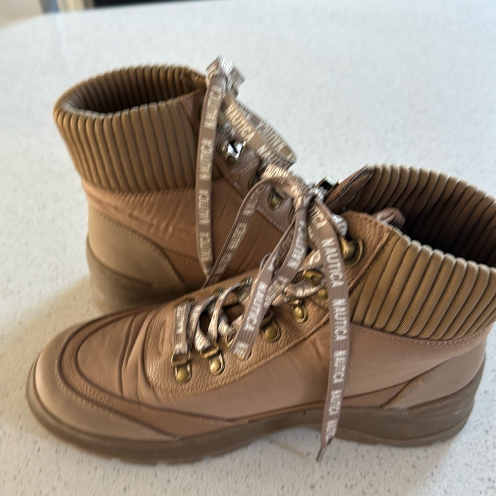 🍍 Nautica Women’s Size 8 Brown/Tan Sabra High Top Lace Up Boots🍍